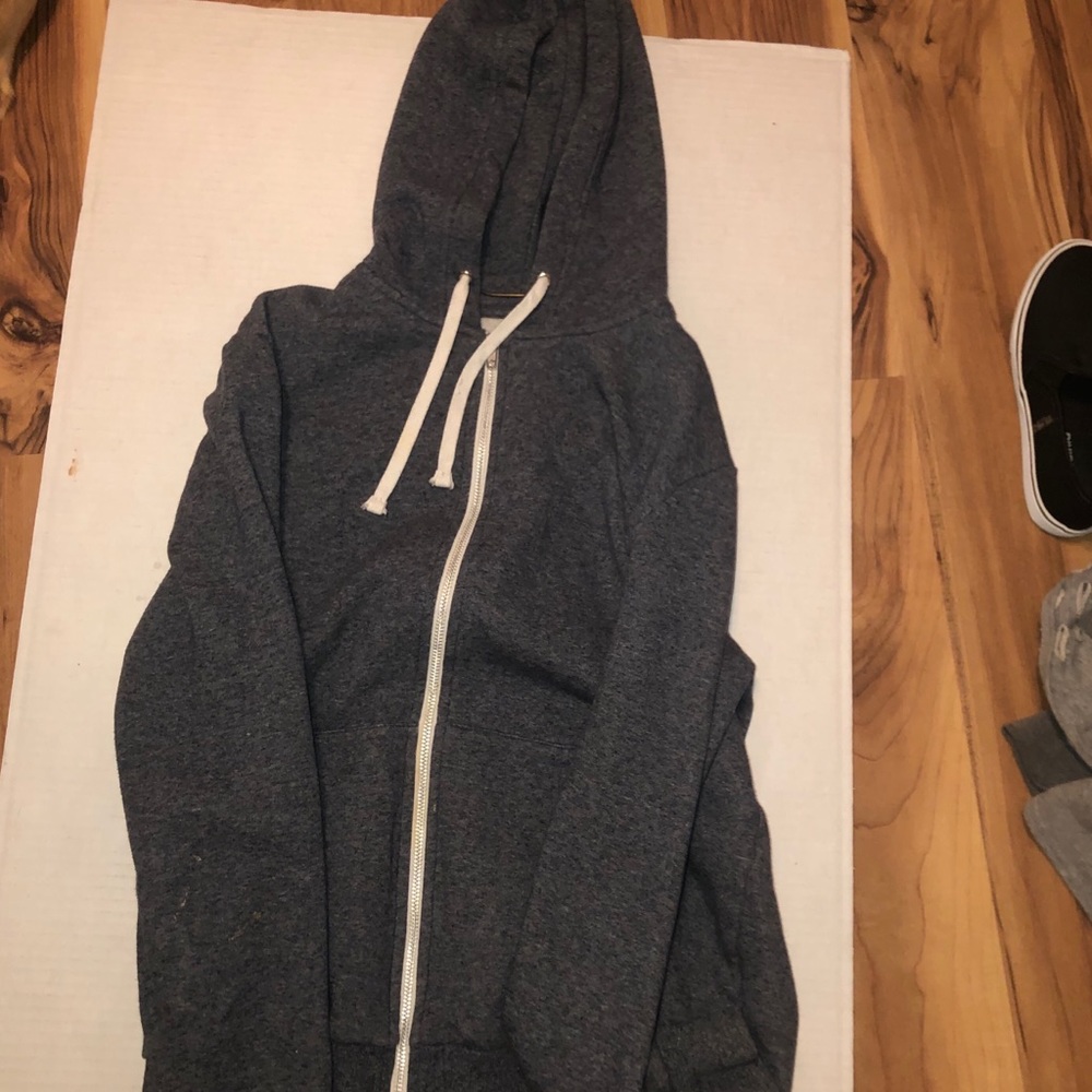 Grey zip up hoodie